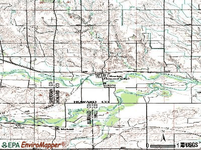 Howard City topographic map