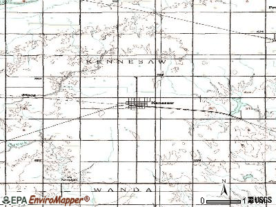 Kenesaw topographic map