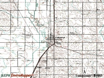 Oakland topographic map