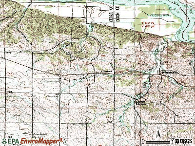 Obert topographic map