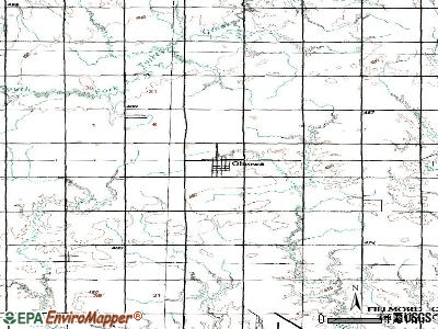 Ohiowa topographic map