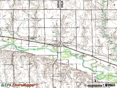 Oxford topographic map