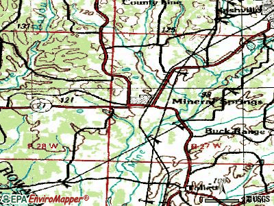 Mineral Springs topographic map