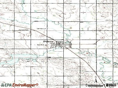 Pierce topographic map