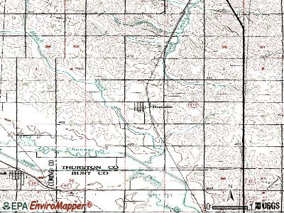 Rosalie topographic map