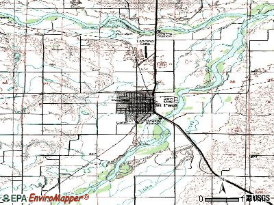 St. Paul topographic map