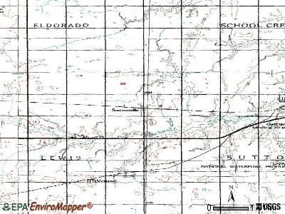 Saronville topographic map