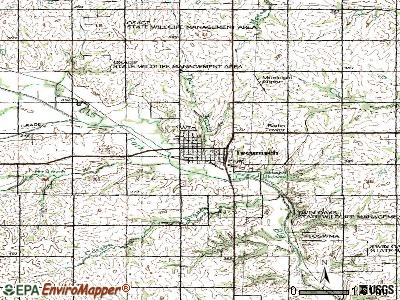 Tecumseh topographic map
