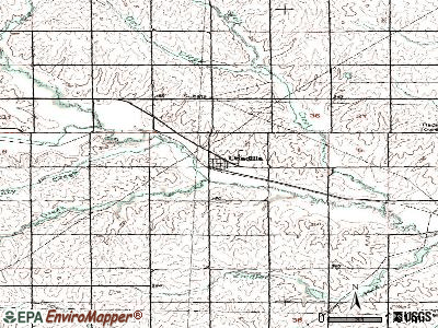 Unadilla topographic map