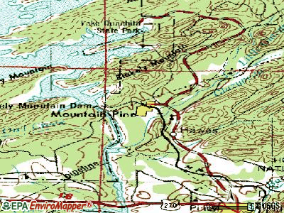 Mountain Pine topographic map