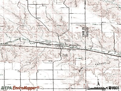 Wauneta topographic map