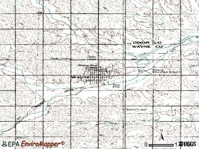 Wayne topographic map