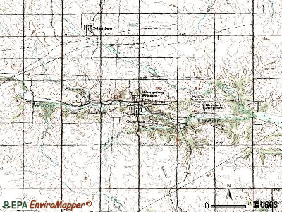 Weeping Water topographic map