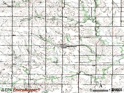 Western topographic map