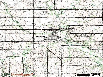 Wymore topographic map
