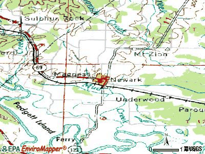 Newark topographic map