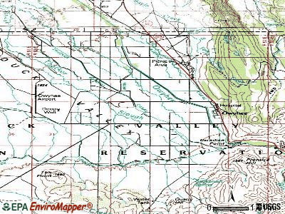 Owyhee topographic map