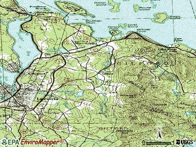 Gilford topographic map