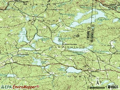 Harrisville topographic map