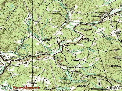 Bath topographic map