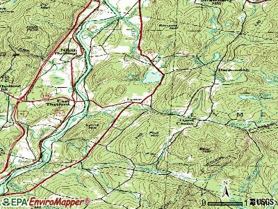 Lincoln topographic map
