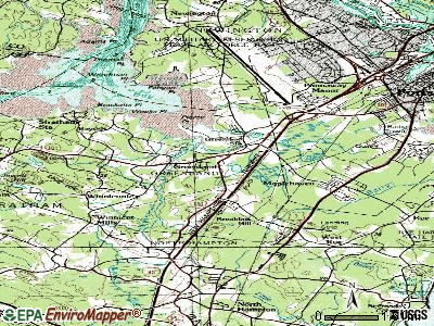 Greenland topographic map