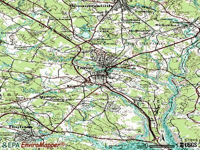 Dover topographic map