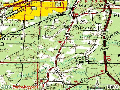 Parkers-Iron Springs topographic map