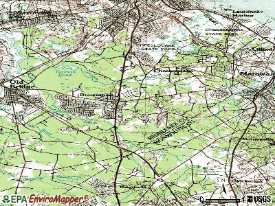 Brownville topographic map