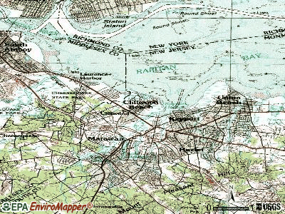 Cliffwood Beach topographic map