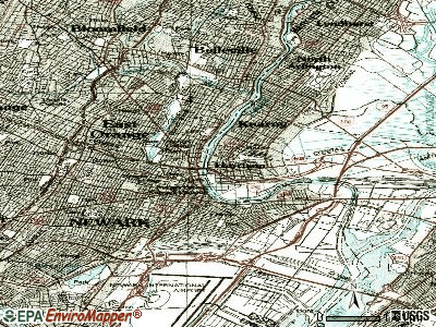 East Newark topographic map