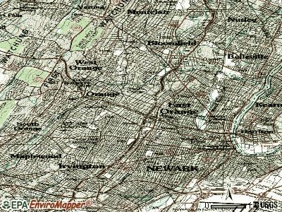East Orange topographic map