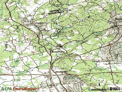 Far Hills topographic map