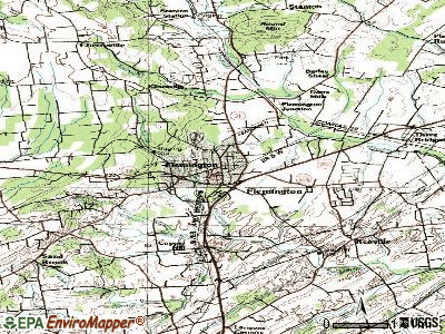 Flemington topographic map