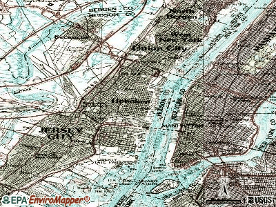 Hoboken topographic map
