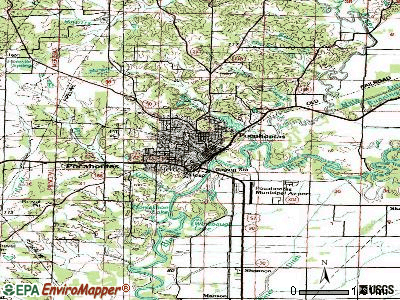 Pocahontas topographic map