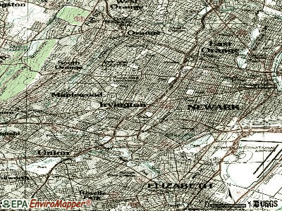 Irvington topographic map