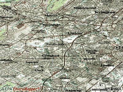 Kenilworth topographic map