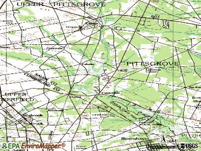 Oradell topographic map