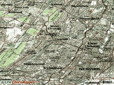 Orange topographic map
