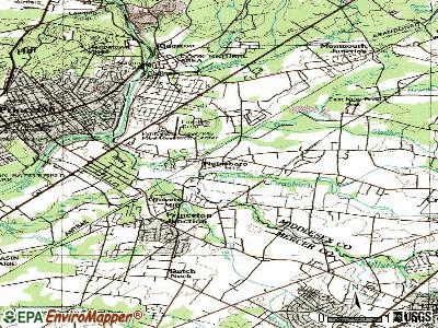 Plainsboro Center topographic map