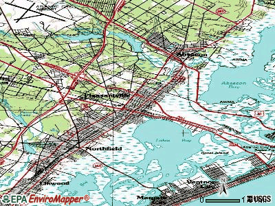 Pleasantville topographic map
