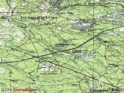 Presidential Lakes Estates topographic map