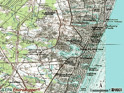 Shark River Hills topographic map