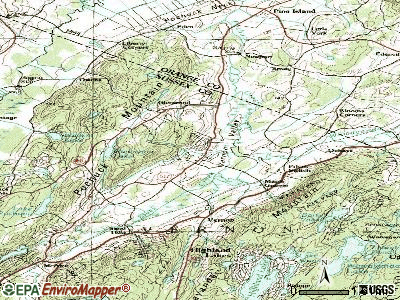 Vernon Valley topographic map