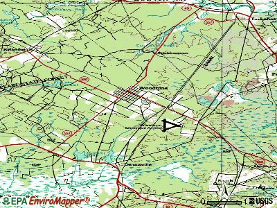 Woodbine topographic map