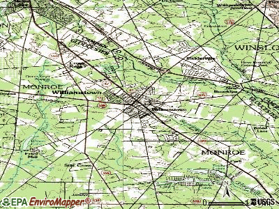 Woodbury Heights topographic map