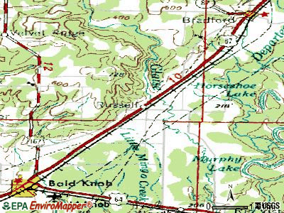 Russell topographic map