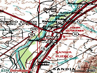 Bernalillo topographic map