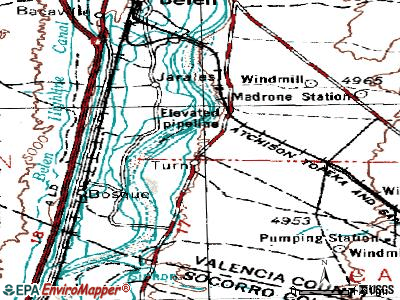 Casa Colorada topographic map